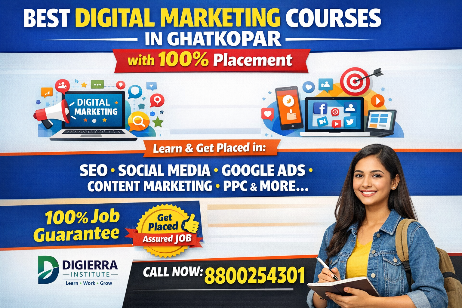 Best Digital Marketing Courses in Ghatkopar with 100% Placement – Digierra Institute